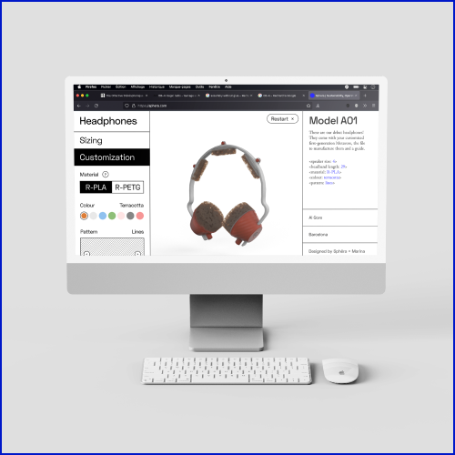picture of the web app for Sphēra